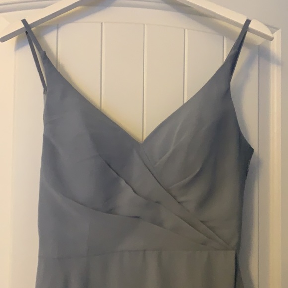 Azazie Thana Dusty Blue Bridesmaids Dress Size 6 - Picture 4 of 6